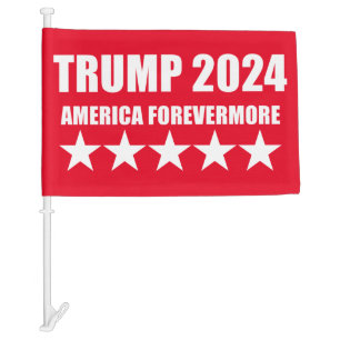 TRUMP 2024 - AMERICA FOREVERMORE CAR FLAG