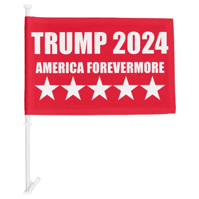 TRUMP 2024 - AMERICA FOREVERMORE CAR FLAG (Front)