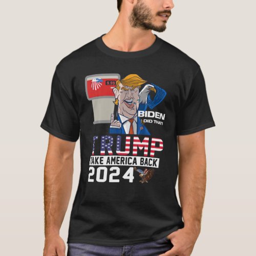 Trump 2024 American Flag Anti Biden Mean Tweets Ch T_Shirt