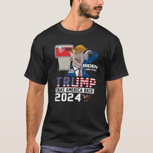 Trump 2024 American Flag Anti Biden Mean Tweets Ch T_Shirt