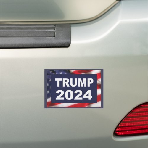 Trump 2024 American Flag Car Magnet