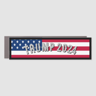 Trump 2024 American Flag Car Magnet
