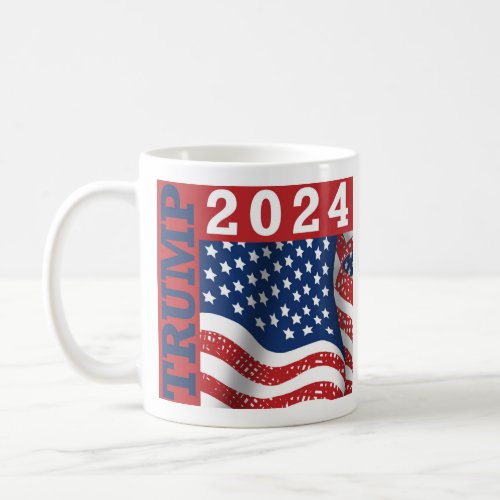 Trump 2024 American Flag Coffee Mug