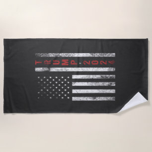 Trump 2024 American Flag Distressed Vintage Gift Beach Towel