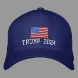 Trump 2024 American Flag Embroidered Baseball Cap