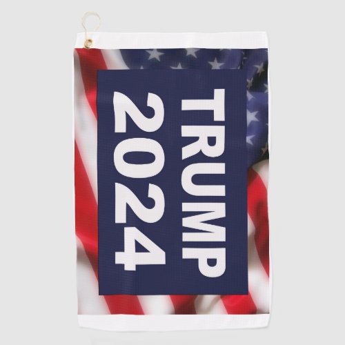 Trump 2024 American Flag Golf Towel