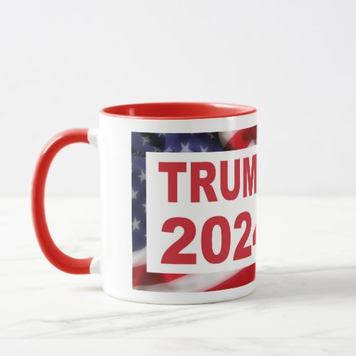 Trump 2024 American Flag Mug