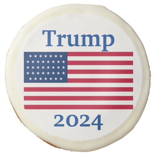 Trump 2024 American Flag Party Sugar Cookie