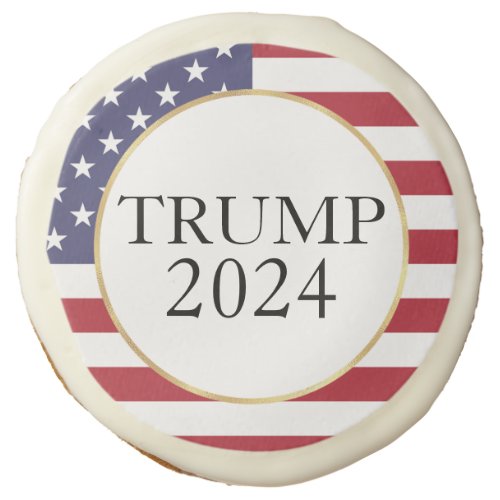 Trump 2024 American Flag Sugar Cookie