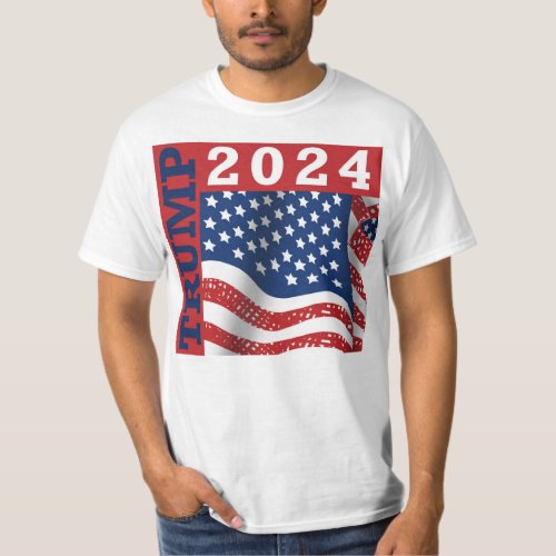 Trump 2024 American Flag T_Shirt