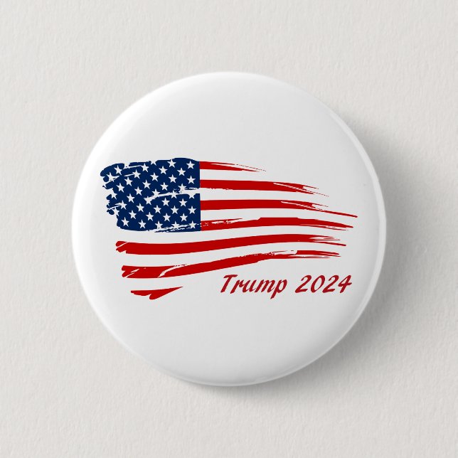 Trump 2024 Battle Flag Button (Front)