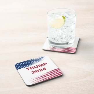 Trump 2024  beverage coaster