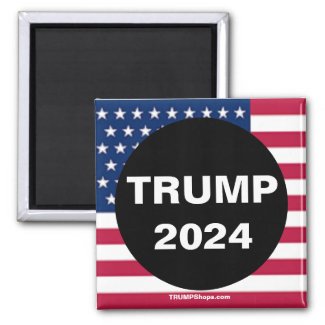 TRUMP 2024 Black Patriotic magnet