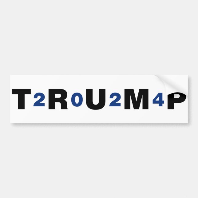 Trump 2024 Blue Bumper Sticker (Front)