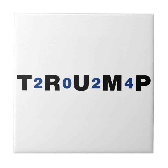 Trump 2024 Blue Ceramic Tile (Front)