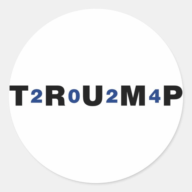 Trump 2024 Blue Classic Round Sticker (Front)