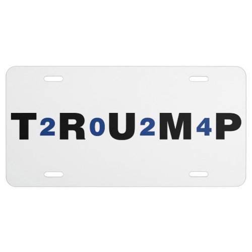 Trump 2024 Blue License Plate