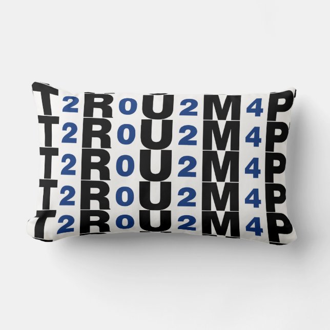 Trump 2024 Blue Lumbar Pillow (Front)