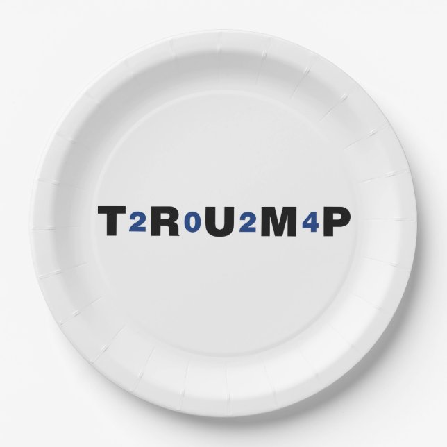 Trump 2024 Blue Paper Plates (Front)