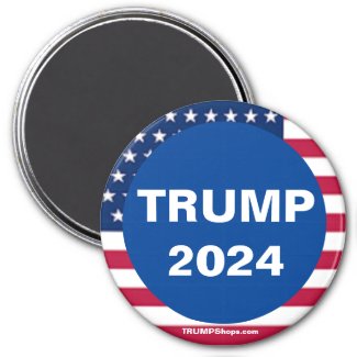 TRUMP 2024 Blue Patriotic magnet