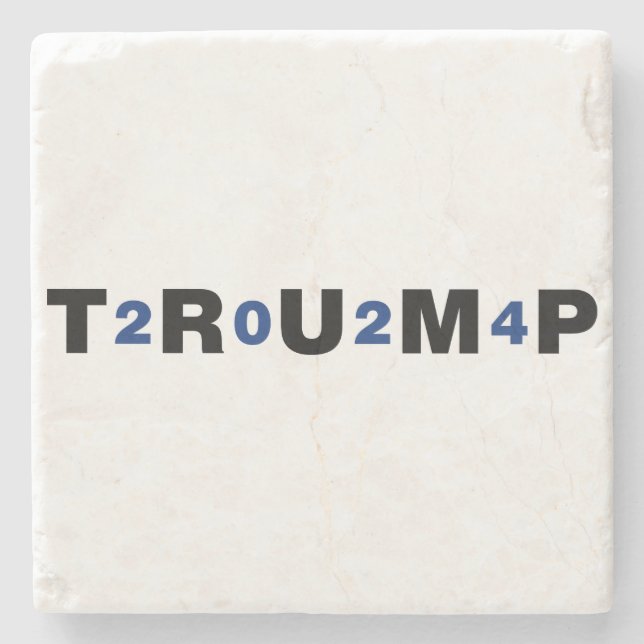 Trump 2024 Blue Stone Coaster (Front)