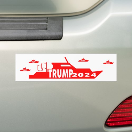 TRUMP 2024 Boat Bumper Sticker