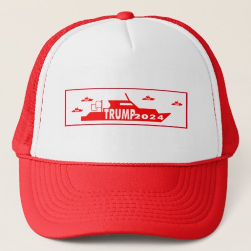 TRUMP 2024 Boats  Trucker Hat