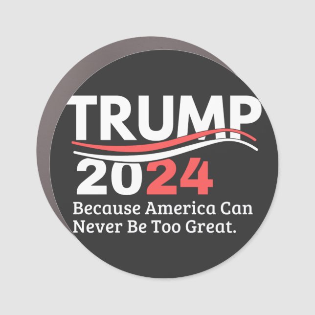 trump 2024 bumper car magnet (Front)