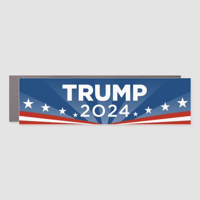 Trump 2024 Bumper Car Magnet (Front)
