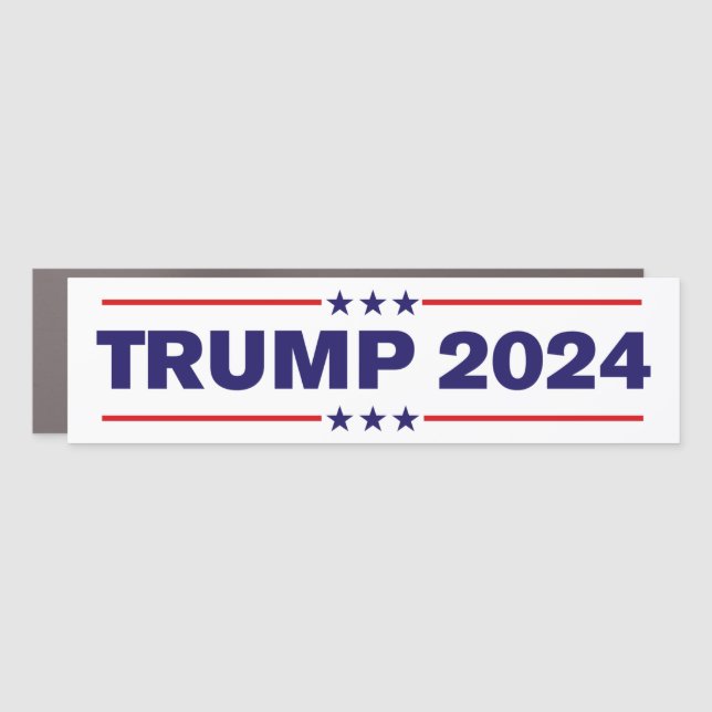 Trump 2024 Bumper Car Magnet (Front)