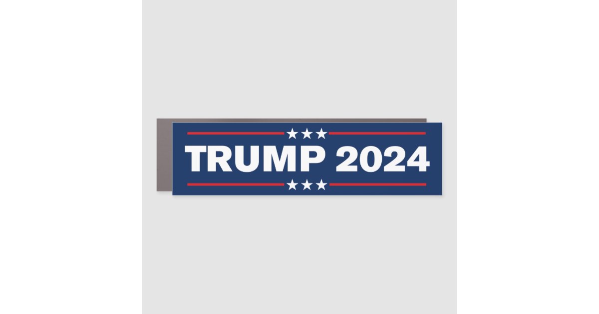 Trump 2024 Bumper Car Magnet | Zazzle