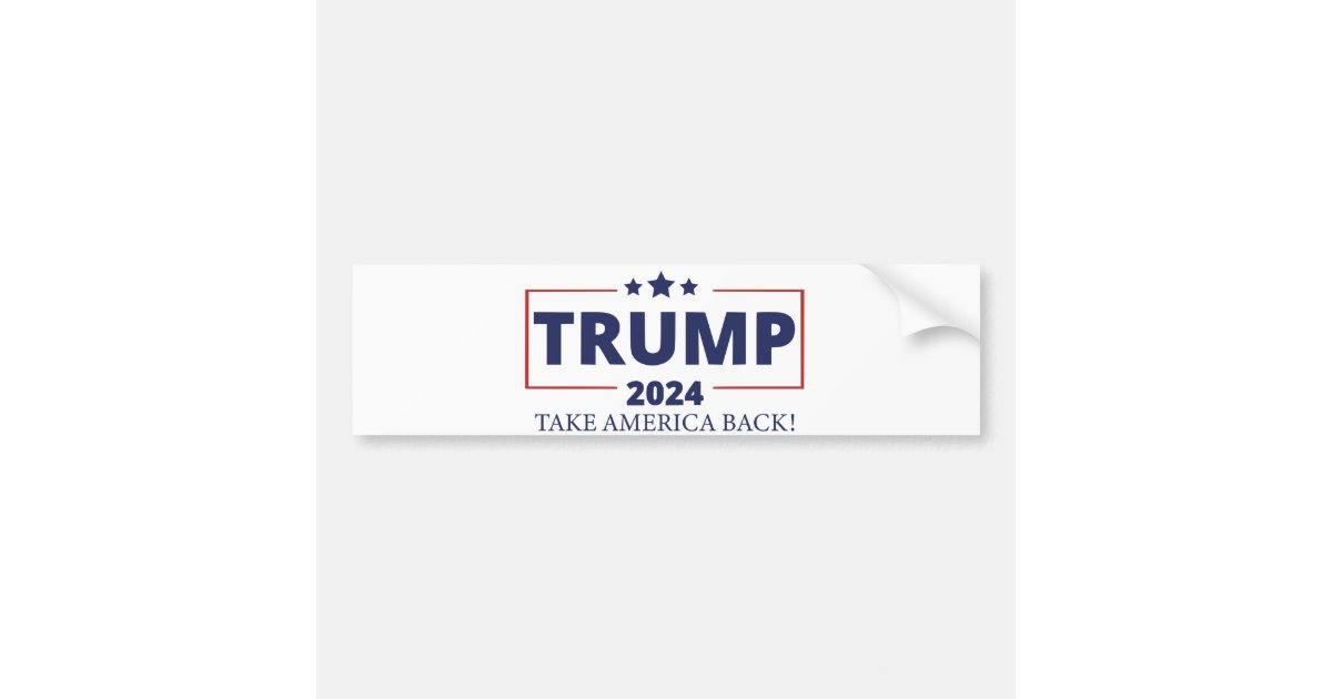 Trump 2024 bumper sticker Zazzle