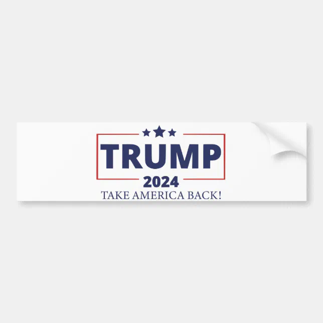 Trump 2024 bumper sticker Zazzle