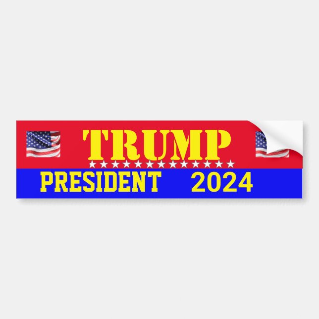 TRUMP 2024 BUMPER STICKER (Front)