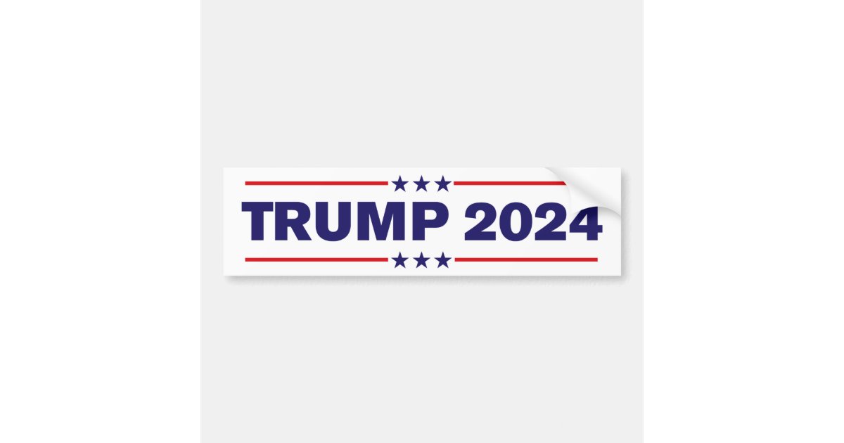 Trump 2024 bumper sticker | Zazzle