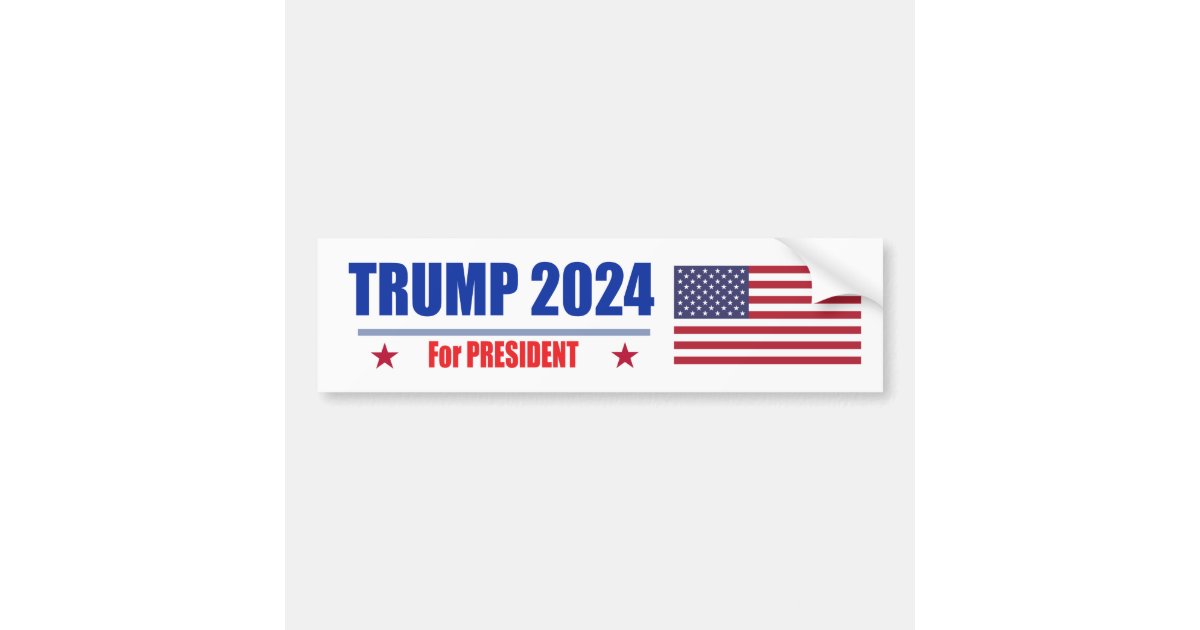 Trump 2024 bumper sticker Zazzle