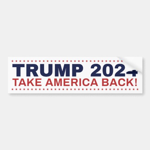 Trump 2024 bumper sticker Take America Back