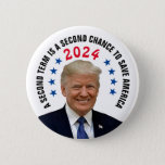 Trump 2024 Button at Zazzle
