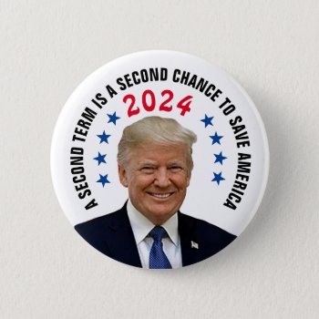 Trump 2024 Button by elfyboy at Zazzle