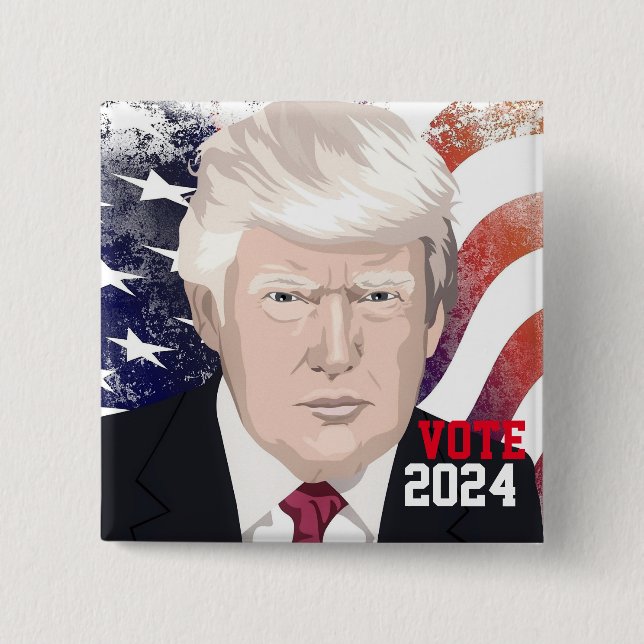 Trump 2024 button (Front)