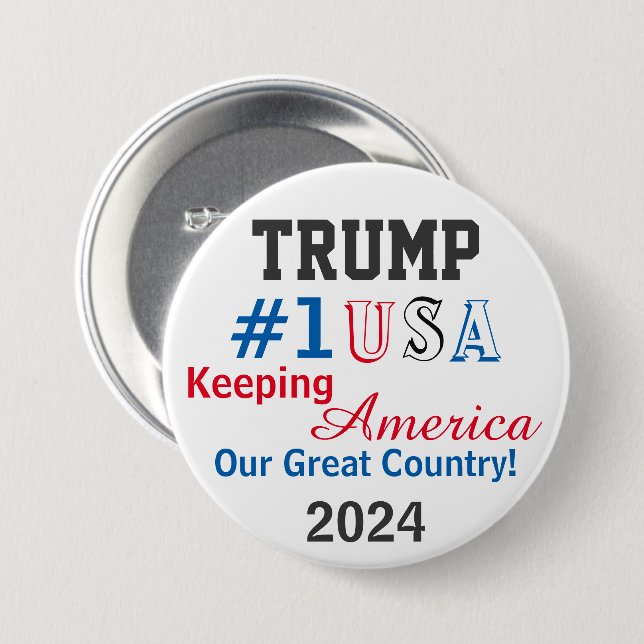 Trump 2024 button (Front & Back)