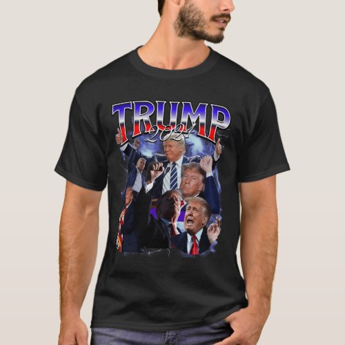 Trump 2024 Campaign 90s Trendy Bootleg Style  T_Shirt