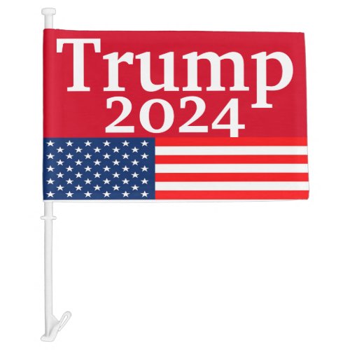 Trump 2024 Campaign in Red with American Flag
