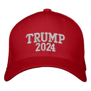 Trump 2024 Campaign Red Embroidered Baseball Cap