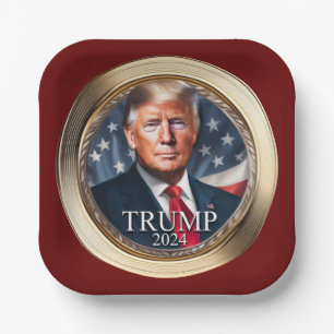 Trump 2024 Campaign Republican Red Paper Plate