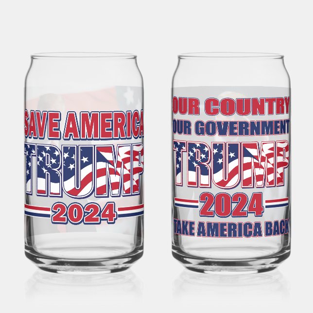 Trump 2024 can glass (Front)