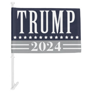 Trump 2024 car flag