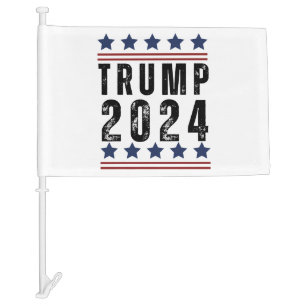 Trump  2024 car flag