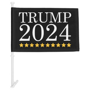 Trump 2024 car flag