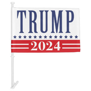 Trump 2024 car flag